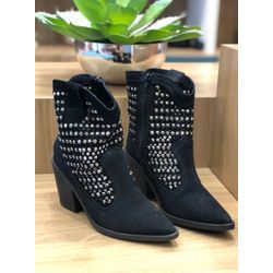 BOTA COURO NOBUCK PRETO STRAS - 00079047 - RR CALÇADOS 