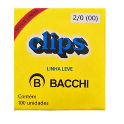 CLIPS BACCHI LINHA LEVE 2/0 - Guilan Papelaria e Utilidades