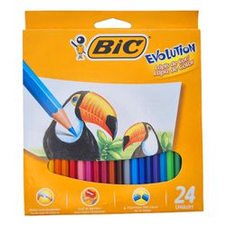 LAPIS DE COR BIC C/24 CORES - Guilan Papelaria e Utilidades