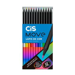 LAPIS DE COR CIS MOVE 12 CORES - Guilan Papelaria e Utilidades