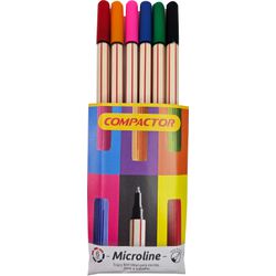 CANETA MCROLINE COMPACTOR C/6 ... - Guilan Papelaria e Utilidades
