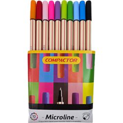 CANETA MICROLINE COMPACTOR C/1... - Guilan Papelaria e Utilidades