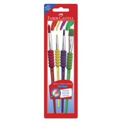 KIT 4 PINCEIS SOFT TOUCH FABER... - Guilan Papelaria e Utilidades