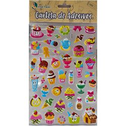 CARTELA DE ADESIVOS DOCES EM A... - Guilan Papelaria e Utilidades