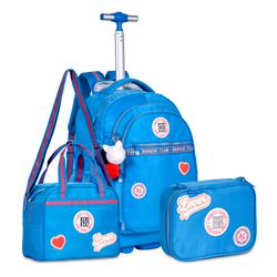 KIT MOCHILA RODINHA REBECCA BO... - Guilan Papelaria e Utilidades