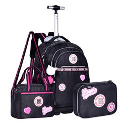 KIT MOCHILA RODINHA REBECCA BO... - Guilan Papelaria e Utilidades