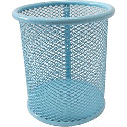 PORTA CANETA METAL CANDY AZUL - Guilan Papelaria e Utilidades