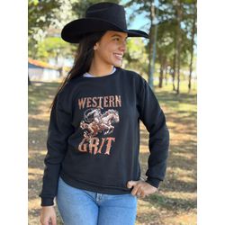 Moletom Feminino Western Grit - Preto - Western Gr... - Rústic Country