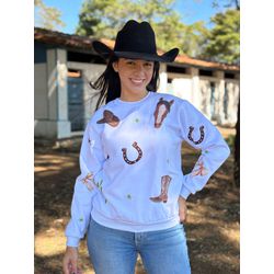 Moletom Feminino Country Life - Branco - Country L... - Rústic Country