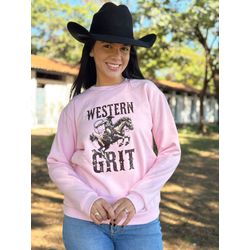 Moletom Feminino Western Grit - Rosa BB - Western ... - Rústic Country