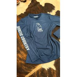 Camisa UV - azul marinho horse - Rústic Country