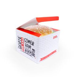 CAIXA LANCHE HAMBURGUER EXTRA GRANDE RED GOURMET -... - SACO & SACOLA