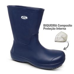 Bota Cano Longo Antiderrapante Marinho BB86 Com Bi... - SAFETY SHOP