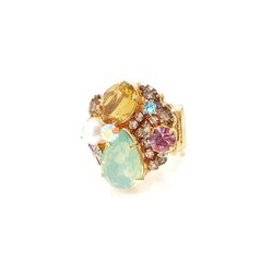 Maxi anel com pedras coloridas