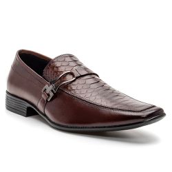 Sapato Social Sândalo Metropole Croco Brown - CALÇADOS SANDALO