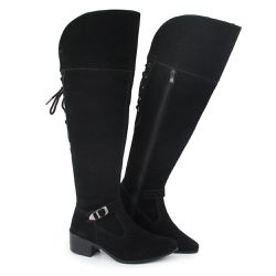  Bota Feminina Verena Overknee Black - CALÇADOS SANDALO