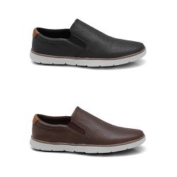 Combo 2 Pares Sapatênis Sândalo Hunter Preto/Café...
