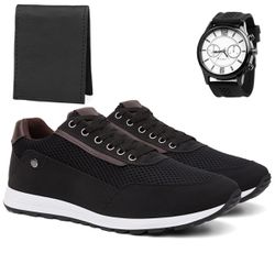 Tênis Sapatênis Casual Masculino - Kit Relógio e C... - Montie