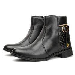 Bota Feminina Cano Curto Coturno Blogueira Estilo ... - Montie