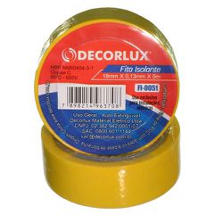 Fita Isolante Amarela 18mm x 10m Decorlux - Santec