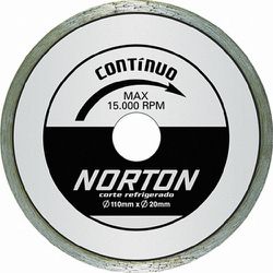 Disco De Corte Diamantado Contínuo Pro 110 X 20mm Norton - Santec