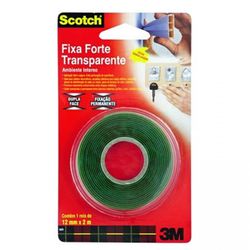 Fita Dupla Face Transparente Fixa Forte 12mm x 2mts - Santec