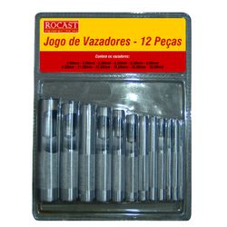 Jogo De Vazadores De Aço 3 A 19mm C/12 Peças - Santec