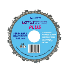 Disco Corrente de Motosserra para Esculpir Madeira 115mm 267... - Santec