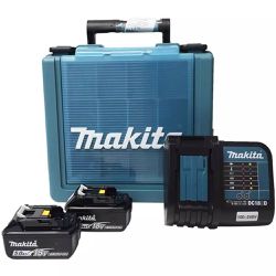 Kit 2 Baterias 18V 5Ah + Carregador Bivolt + Maleta Makita K... - Santec