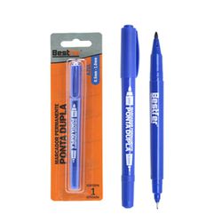 Marcador Industrial Ponta Dupla Azul BFH3047 - Santec