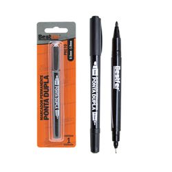 Marcador Industrial Ponta Dupla Preto BFH3045 - Santec
