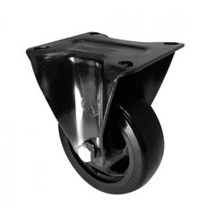 Rodizio Fixo Placa 412 Preto A09440-F - Santec