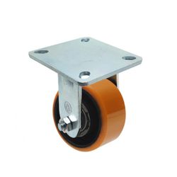 Rodizio Fixo Placa 414 laranja PU A08544-FI - Santec
