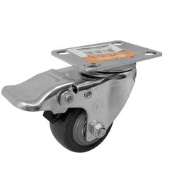 Rodizio Giratório Placa Freio 210 Cinza A09220-GF - Santec
