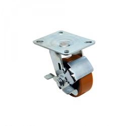 Rodizio Giratório Placa 514 Laranja PU A08554-GI - Santec