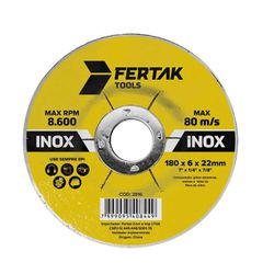 Disco Desbaste 7 x 1/4 x 7/8 Aço Inox 2816 Fertak - Santec