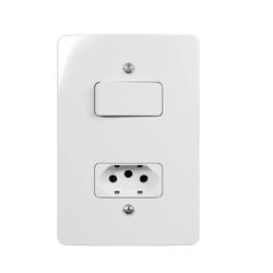 Conjunto Interruptor Paralelo e Tomada 20A Linha Renova Marg... - Santec