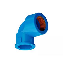Joelho Pvc Azul 90º Graus LR Soldável Com Rosca Latão 25 x 3... - Santec
