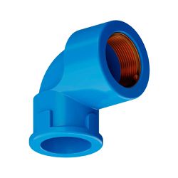 Joelho Pvc Azul 90º Graus LR Soldável Com Rosca Latão 32 x 3... - Santec