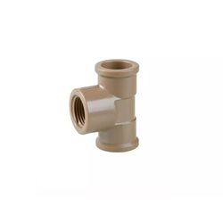 Te Pvc Marrom LR Soldável Com Rosca25mm x 1/2 Plastubos - Santec