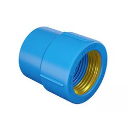 Luva LR Azul com Bucha Latão 25mm x 3/4 Fortlev - Santec