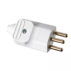 Pino Macho Plugue 2P+T 20A Branco Margirius 18875 - Santec