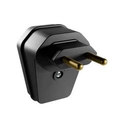 Pino Macho Extra Grande 2P 10A com Prensa Cabo Preto Margiri... - Santec