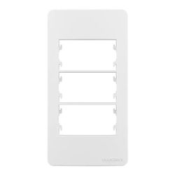Placa com Suporte Sleek Condulete 1' pol 3 Postos Branco Mar... - Santec