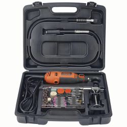 Kit Micro Retífica 180W 35000RPM 130 Peças RT18KA Black & De... - Santec