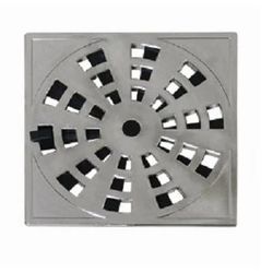 Grelha Quadrada Giratória PVC 100mm Cromado Ref. GRB4 ASTRA - Santec