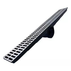Grelha Ralo Pluvial Linear com Coletor 15x100cm Alumínio Sa... - Santec