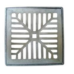 Grelha Ralo Pluvial Alumínio Côncavo 20x20cm com Suporte - Santec