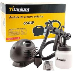 Pistola De Pintura Elétrica 650W 800ml Titanium 07663 - Santec