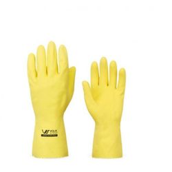 Luva de Látex Natural Verniz Silver Slim Amarela - Santec